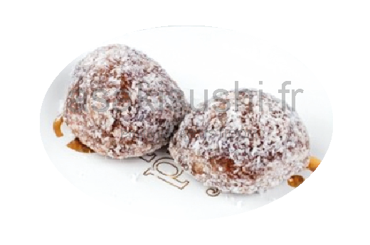 Perles de coco  au chocolat (2 pièces)